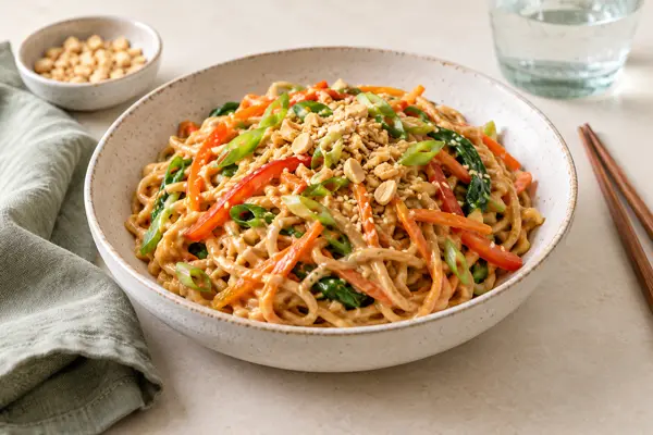 Sesame Peanut Noodles — AI-generated serving illustration
