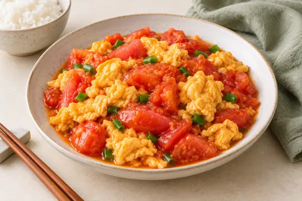 Tomato & Egg Skillet — AI-generated serving illustration