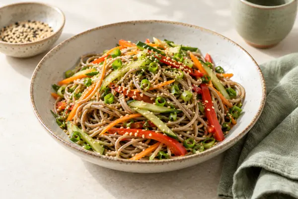 Sesame Soba Salad — AI-generated serving illustration