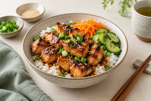 Chicken Yakitori Bowls — AI-generated serving illustration
