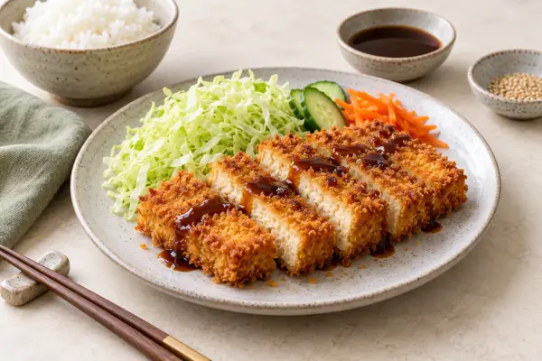 Baked Tofu Katsu — AI-generated serving illustration