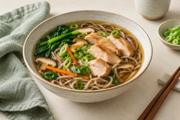 Chicken Soba Soup — AI-generated serving illustration