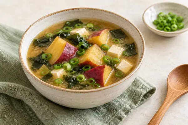 Sweet Potato Miso Soup — AI-generated serving illustration