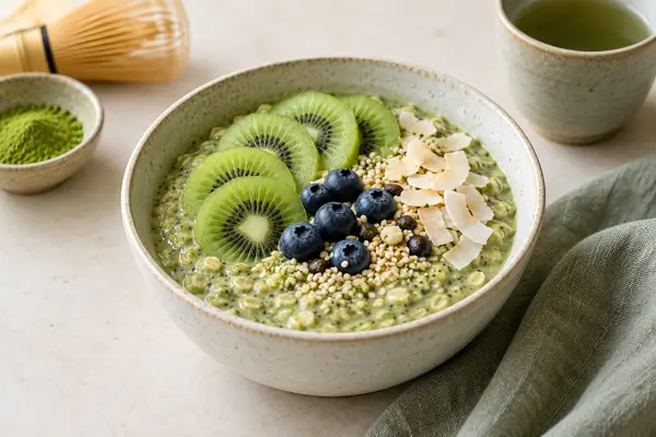 Matcha Overnight Oats — AI-generated serving illustration