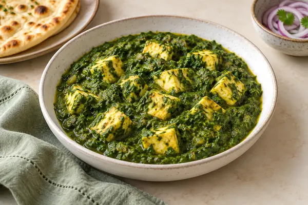 Spinach Paneer — AI-generated serving illustration