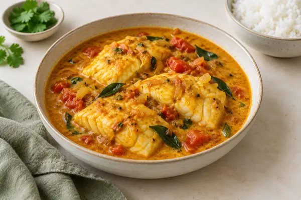 Coconut Fish Curry — AI-generated serving illustration
