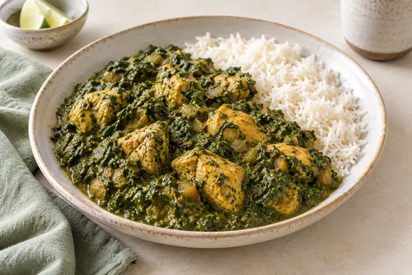 Chicken Saag — AI-generated serving illustration