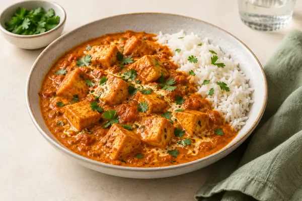 Tofu Butter-Masala Style — AI-generated serving illustration