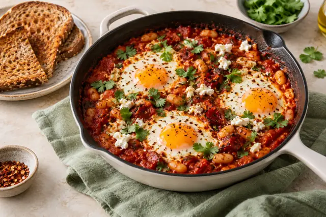 Serving illustration: Smoky Chipotle White Bean Shakshuka