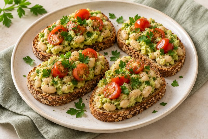 Serving illustration: White Bean Avocado Toast